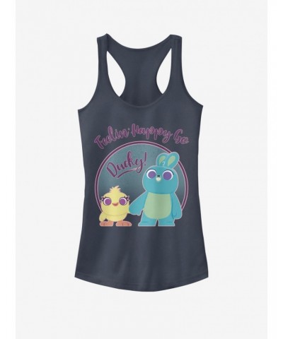 Disney Pixar Toy Story 4 Ducky Bunny Pastel Girls Indigo Tank Top $7.77 Tops