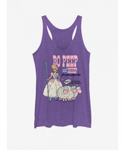 Disney Pixar Toy Story 4 Bo Peep And Sheep Girls Purple Heathered Tank Top $9.53 Tops