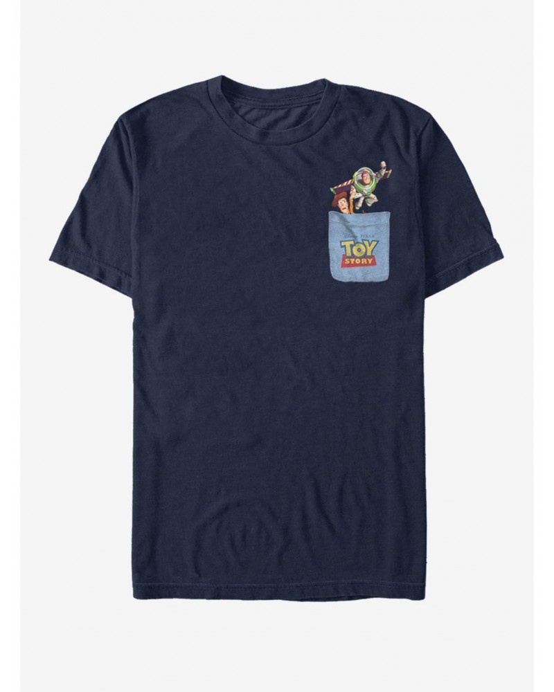 Disney Pixar Toy Story Buzz Woody Faux Pocket T-Shirt $4.85 T-Shirts