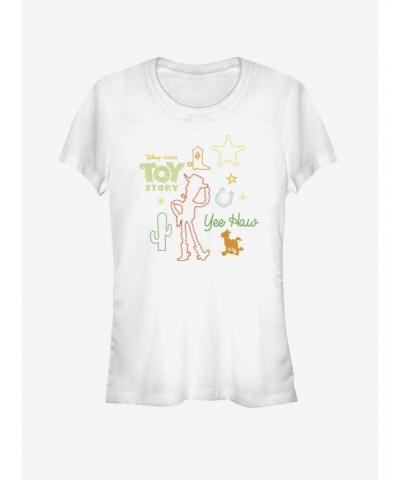 Disney Pixar Toy Story 4 Folk Story Girls White T-Shirt $7.44 T-Shirts