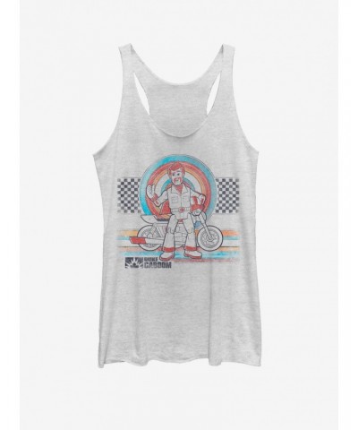 Disney Pixar Toy Story 4 Ride 4 Lyfe Girls White Heathered Tank Top $9.95 Tops