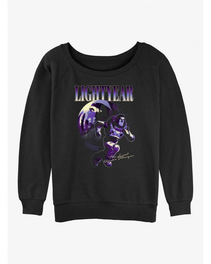 Disney Pixar Lightyear Space Ranger Portrait Girls Slouchy Sweatshirt $10.92 Sweatshirts