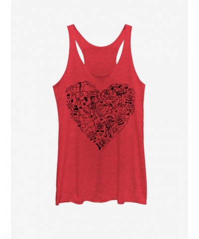 Disney Pixar Toy Story Group Doodle Heart Girls Tank $9.53 Tanks