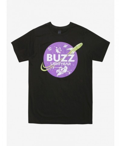 Disney Pixar Toy Story Buzz Lightyear Purple Logo T-Shirt $8.47 T-Shirts