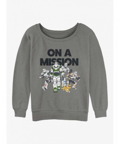 Disney Pixar Lightyear On A Mission Girls Slouchy Sweatshirt $10.92 Sweatshirts