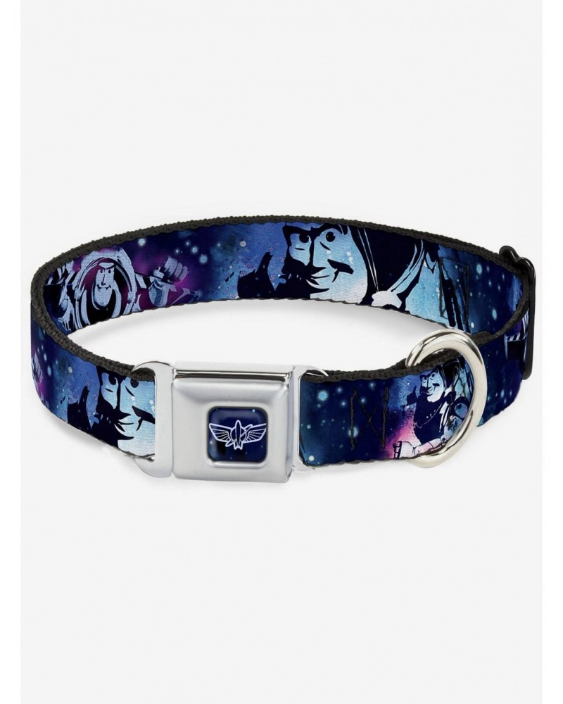 Disney Pixar Toy Story Buzz Lightyear Poses Galaxy Seatbelt Buckle Dog Collar $12.45 Pet Collars