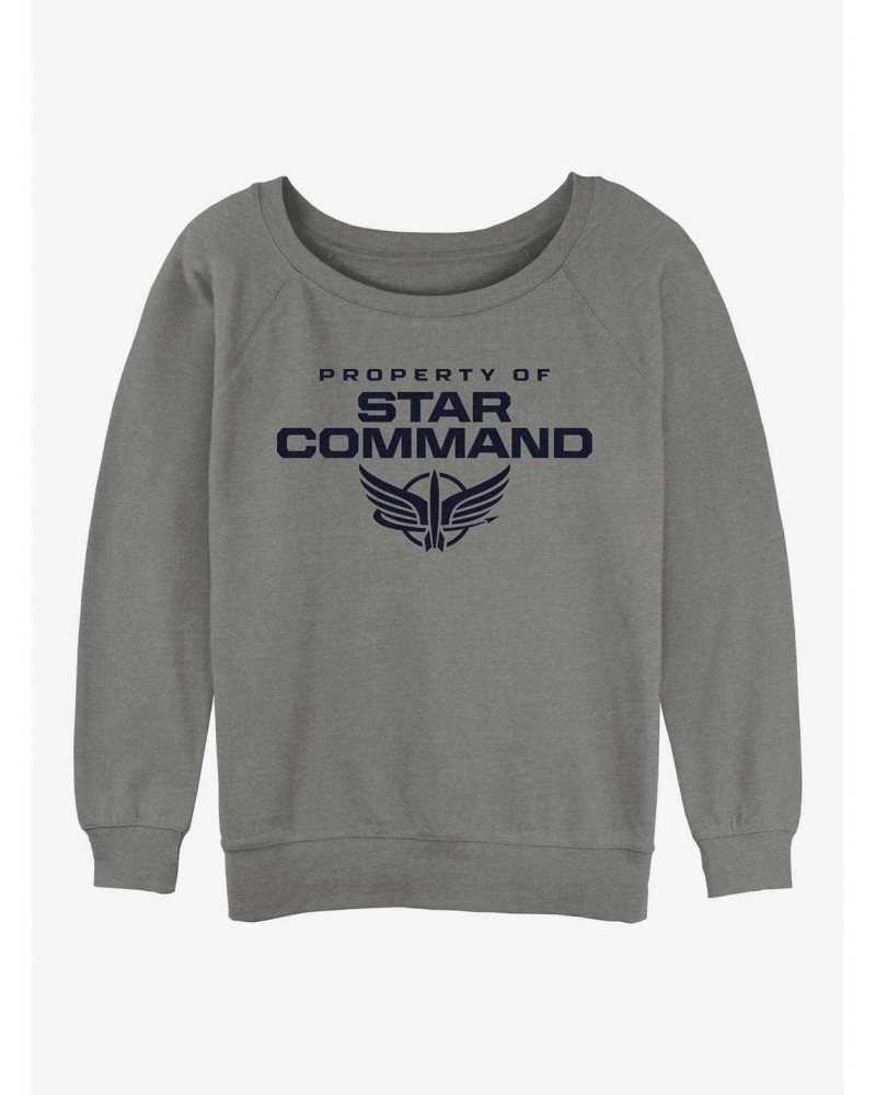 Disney Pixar Lightyear Property of Star Command Girls Slouchy Sweatshirt $9.15 Sweatshirts