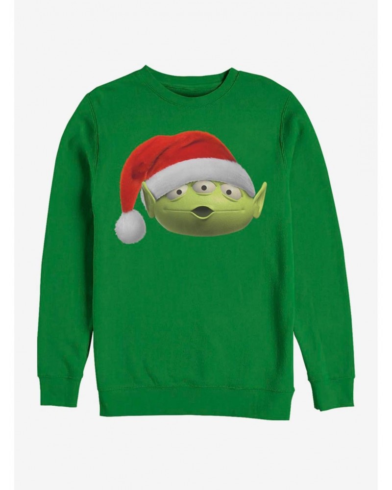 Disney Pixar Toy Story Santa Alien Crew Sweatshirt $14.46 Sweatshirts