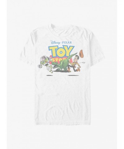 Disney Pixar Toy Story Vintage Buzz, Rex, and Woody Run T-Shirt $7.30 T-Shirts