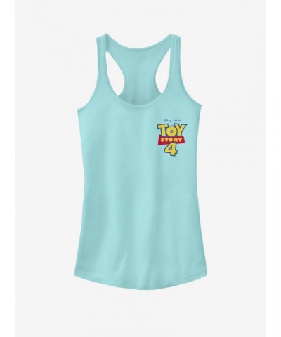 Disney Pixar Toy Story 4 Chest Color Logo Girls Cancun Blue Tank Top $8.96 Tops