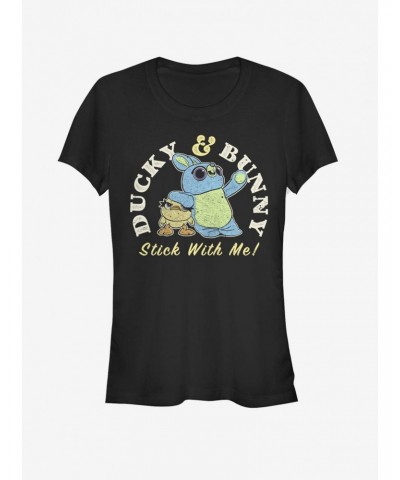 Disney Pixar Toy Story 4 Ducky And Bunny Brand Girls T-Shirt $6.47 T-Shirts