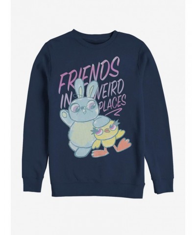 Disney Pixar Toy Story 4 Friends Sketch Navy Blue Sweatshirt $13.28 Sweatshirts