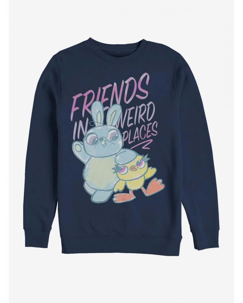 Disney Pixar Toy Story 4 Friends Sketch Navy Blue Sweatshirt $13.28 Sweatshirts