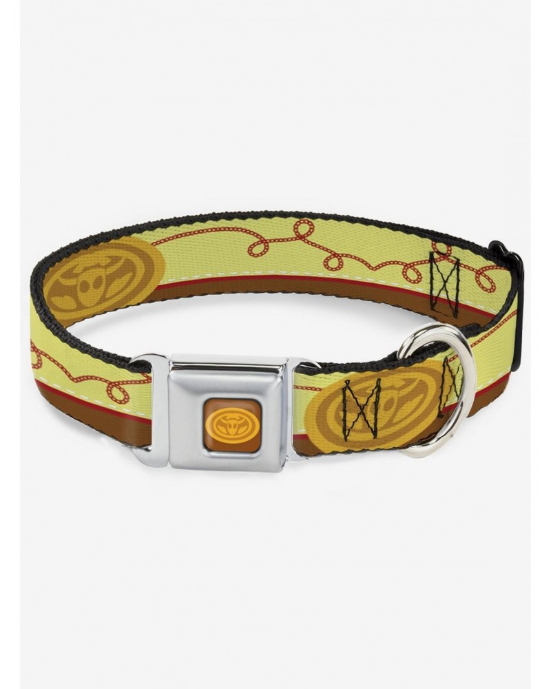 Disney Pixar Toy Story Jessie Bounding Cowboy Buckle Lasso Seatbelt Buckle Dog Collar $8.22 Pet Collars