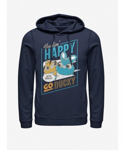 Disney Pixar Toy Story 4 Happy Go Ducky Navy Blue Hoodie $13.65 Hoodies