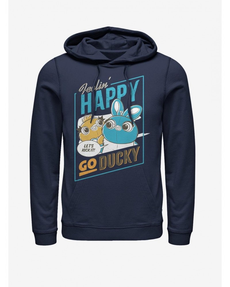 Disney Pixar Toy Story 4 Happy Go Ducky Navy Blue Hoodie $13.65 Hoodies