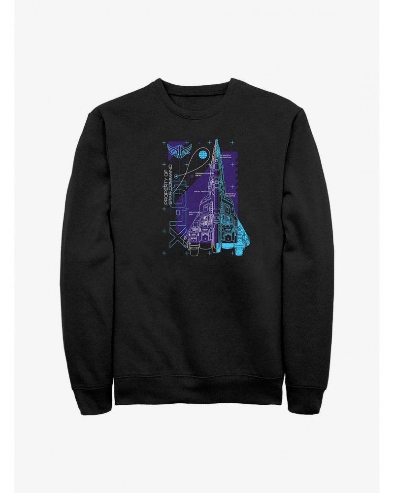 Disney Pixar Lightyear Ship Schematic Sweatshirt $10.04 Sweatshirts