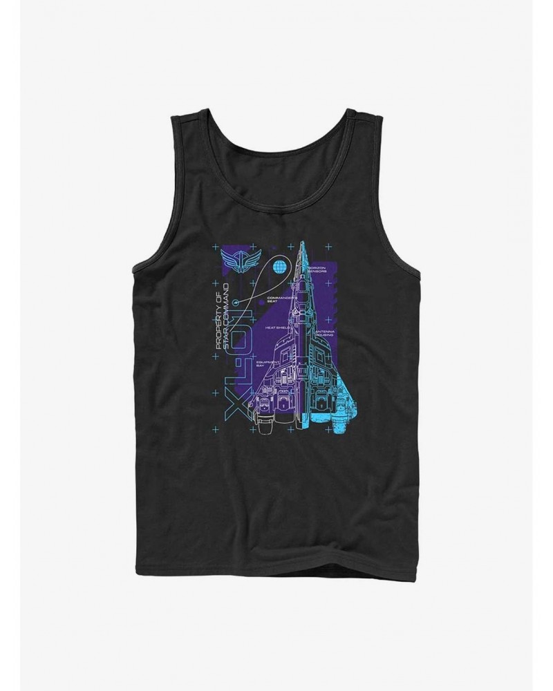 Disney Pixar Lightyear Ship Schematic Tank $6.18 Tanks