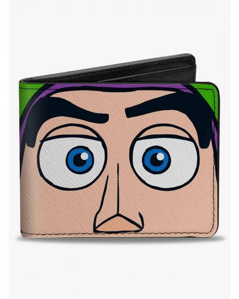 Disney Pixar Toy Story Buzz Lightyear Expression Close Up Bifold Wallet $8.78 Wallets