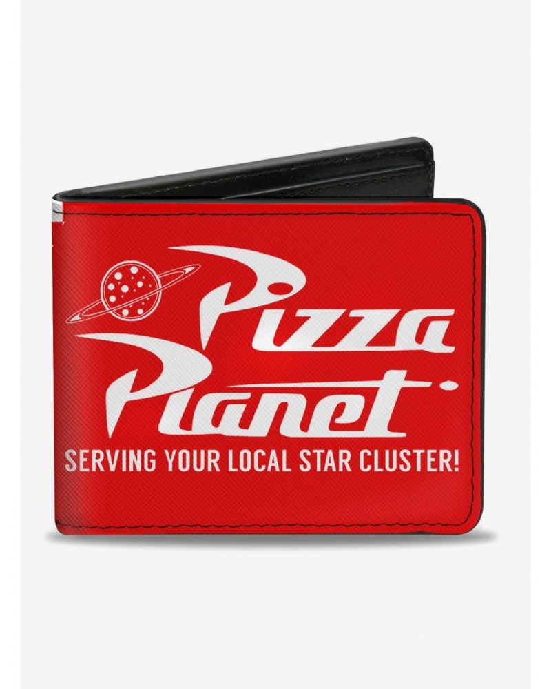 Disney Pixar Toy Story Pizza Planet Serving Your Local Star Cluster Bifold Wallet $9.82 Wallets