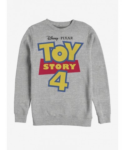 Disney Pixar Toy Story 4 Full Color Logo Heathered Sweatshirt $13.28 Sweatshirts