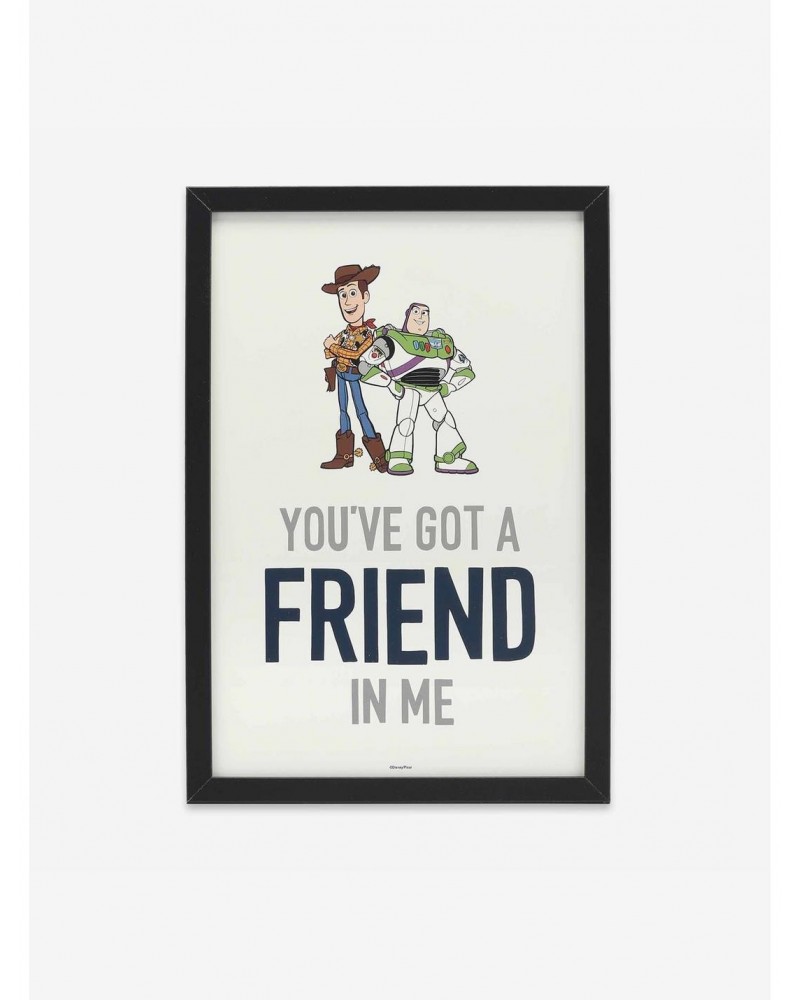 Disney Pixar Toy Story You've Got A Friend In Me Woody & Buzz Framed Wall Decor $14.78 Décor