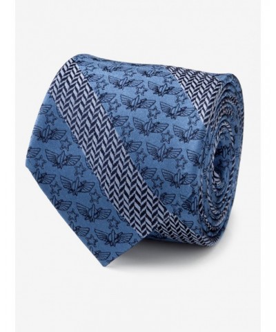 Disney Pixar Toy Story Icon Herringbone Stripe Blue Tie $28.15 Ties