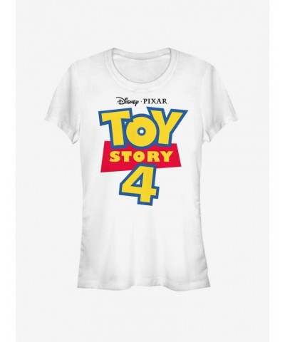 Disney Pixar Toy Story 4 Full Color Logo Girls T-Shirt $8.09 T-Shirts