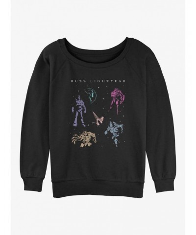 Disney Pixar Lightyear All The Buzz Girls Slouchy Sweatshirt $10.63 Sweatshirts