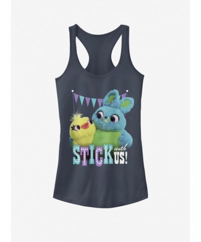 Disney Pixar Toy Story 4 Stick With Us Girls Indigo Tank Top $9.36 Tops