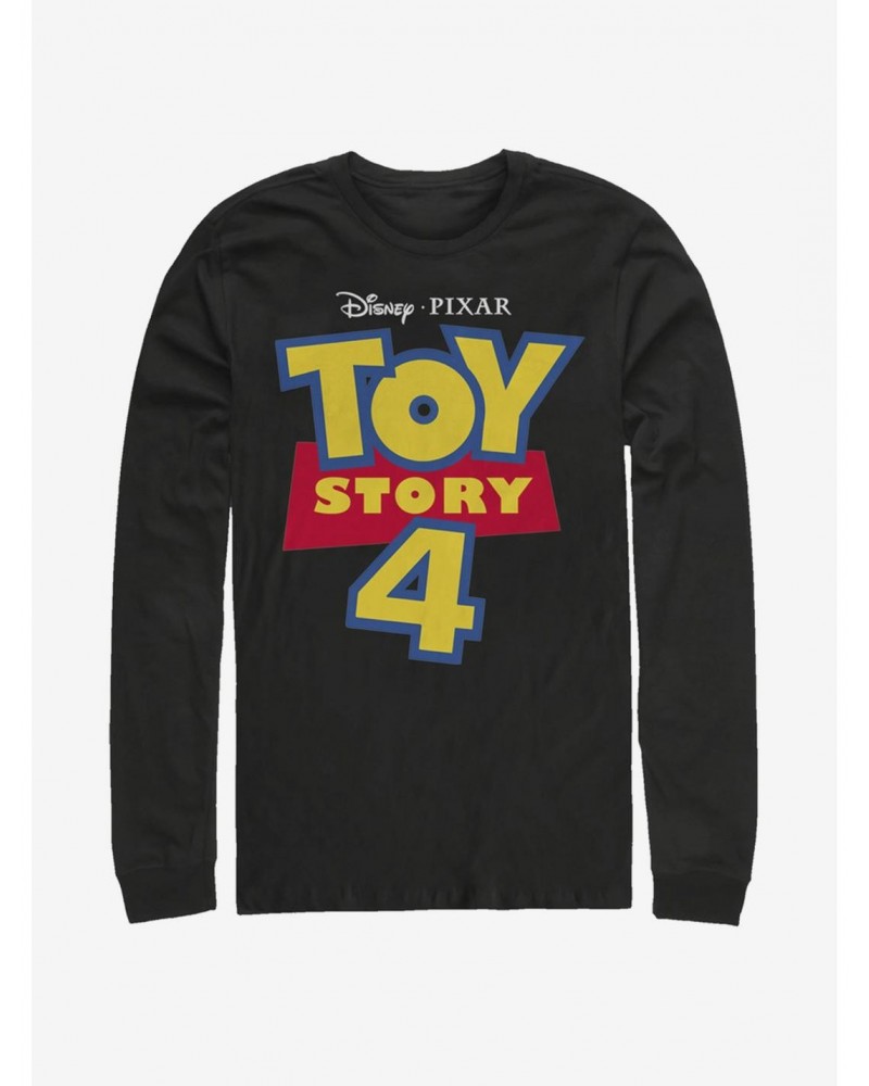 Disney Pixar Toy Story 4 Full Color Logo Long-Sleeve T-Shirt $12.11 Merchandises