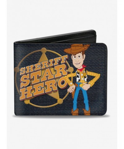 Disney Pixar Toy Story Woody Sheriff Star Badge Bifold Wallet $9.61 Wallets