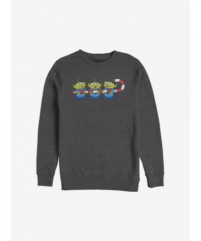 Disney Pixar Toy Story Candy Cane Aliens Holiday Sweatshirt $13.87 Sweatshirts