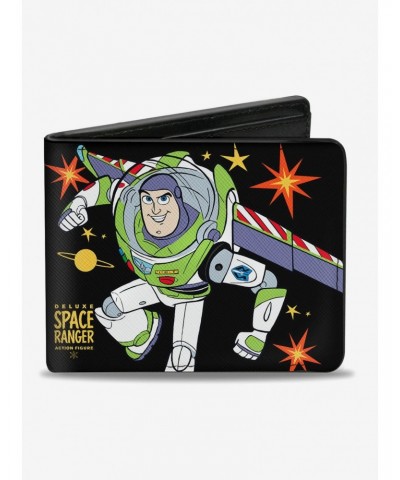 Disney Pixar Toy Story Buzz Lightyear Action Pose Stars Bifold Wallet $9.20 Wallets