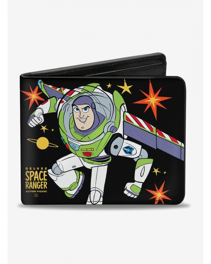 Disney Pixar Toy Story Buzz Lightyear Action Pose Stars Bifold Wallet $9.20 Wallets