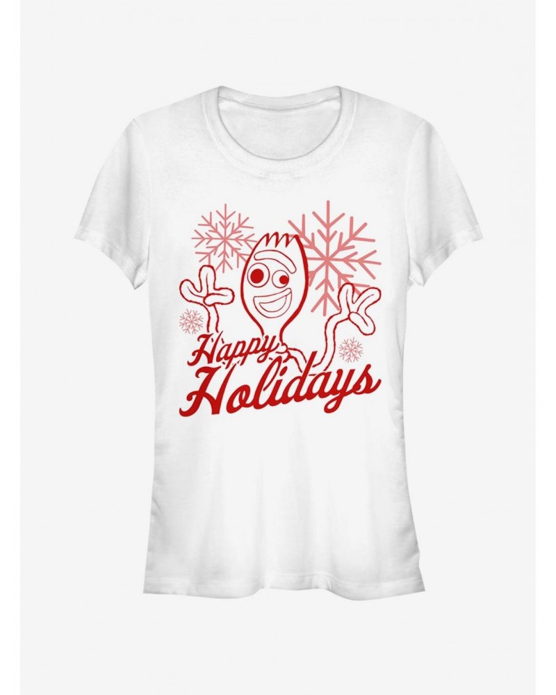 Disney Pixar Toy Story Forky Holidays Girls T-Shirt $6.15 T-Shirts