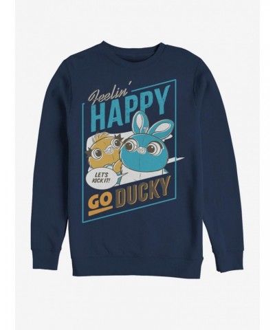 Disney Pixar Toy Story 4 Happy Go Ducky Navy Blue Sweatshirt $14.17 Sweatshirts