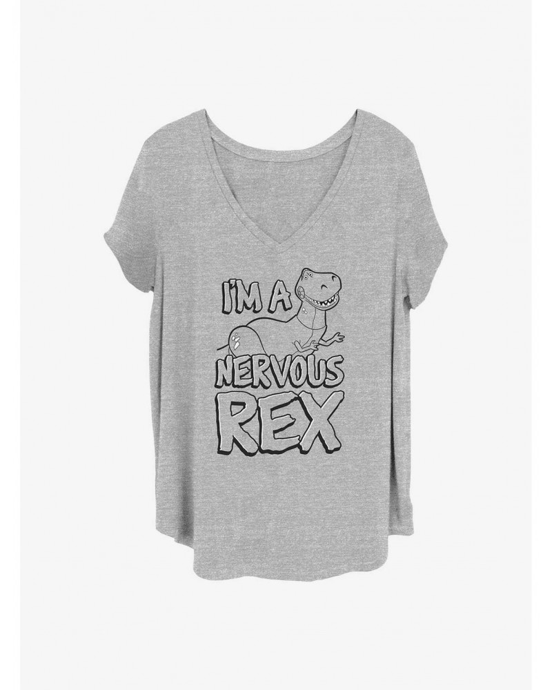 Disney Pixar Toy Story Nervous Rex Girls T-Shirt Plus Size $6.94 T-Shirts