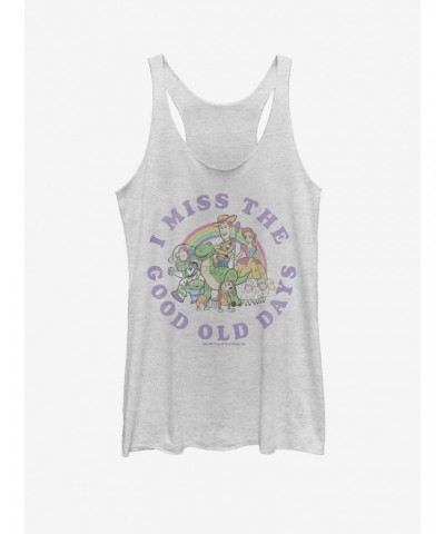 Disney Pixar Toy Story 4 Good Old Days Girls Heathered White Tank Top $6.42 Tops