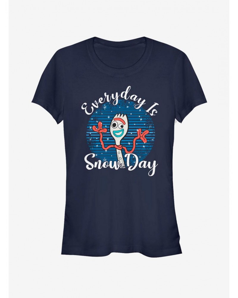 Disney Pixar Toy Story Forky Snow Day Girls T-Shirt $7.77 T-Shirts