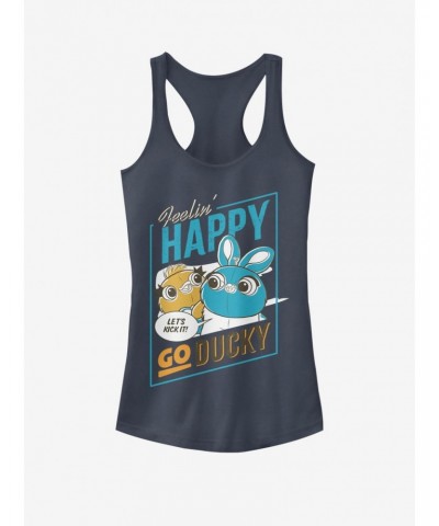 Disney Pixar Toy Story 4 Happy Go Ducky Girls Indigo Tank Top $9.36 Tops