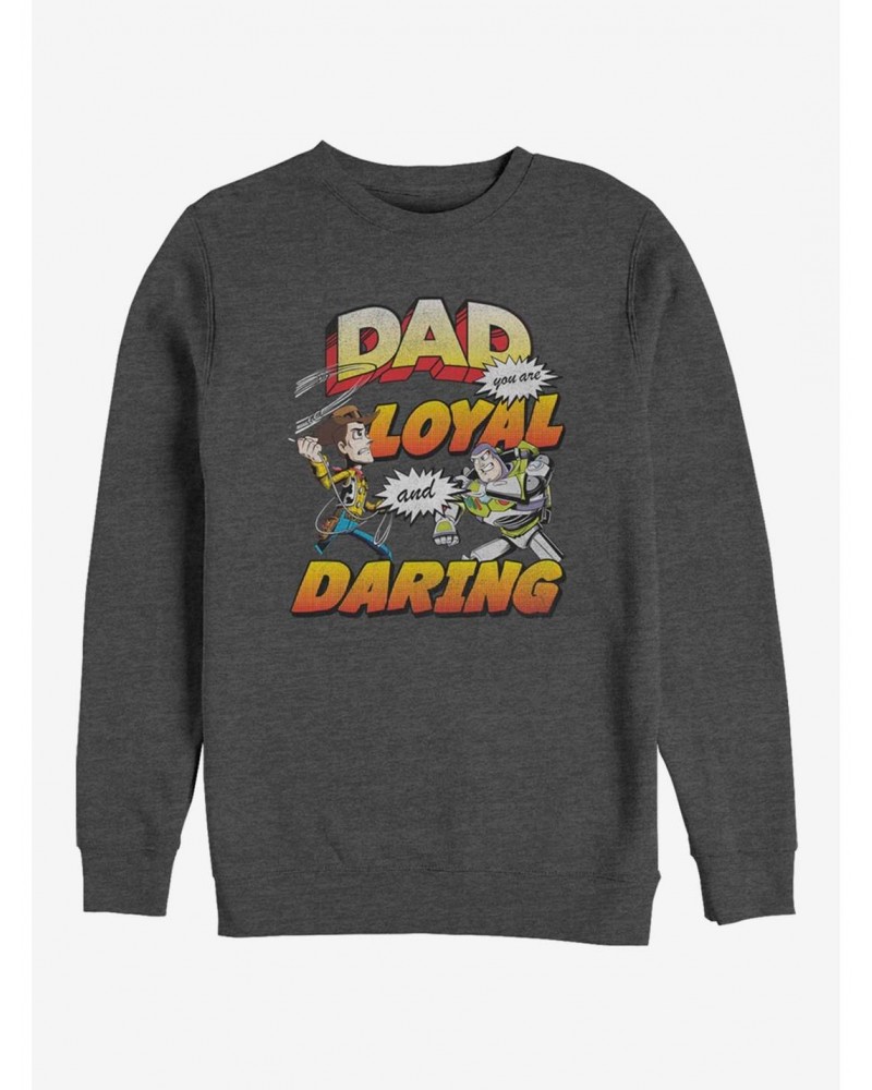 Disney Pixar Toy Story Loyal And Daring Crew Sweatshirt $9.15 Sweatshirts