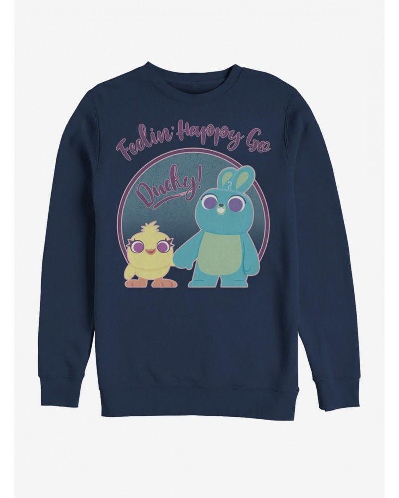 Disney Pixar Toy Story 4 Ducky Bunny Pastel Navy Blue Sweatshirt $9.15 Sweatshirts