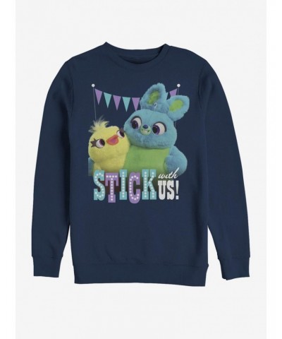 Disney Pixar Toy Story 4 Stick With Us Navy Blue Sweatshirt $13.87 Sweatshirts