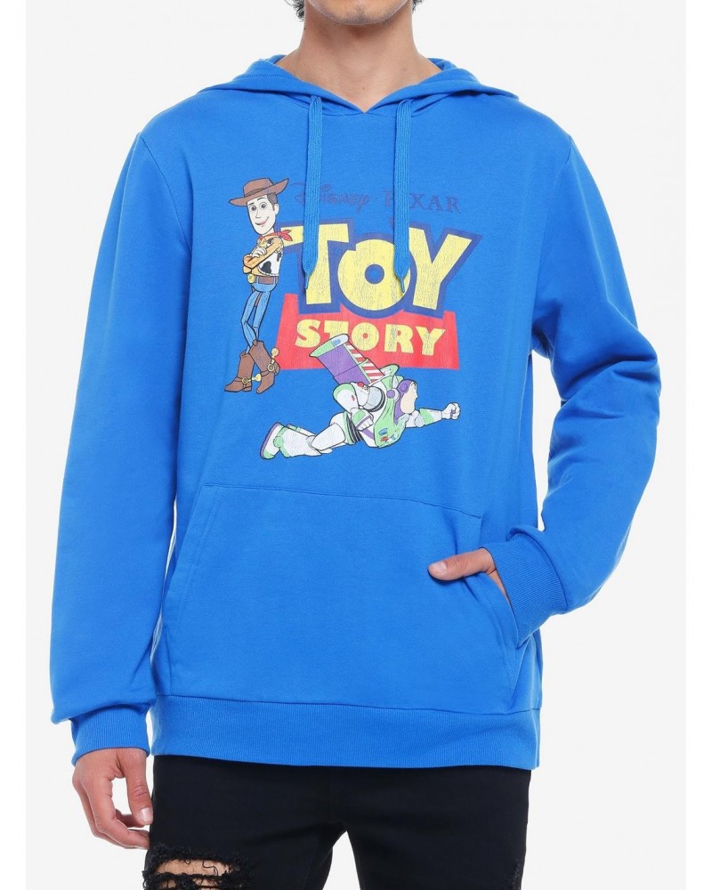 Disney Pixar Toy Story Buzz & Woody Vintage Distressed Hoodie $10.12 Hoodies