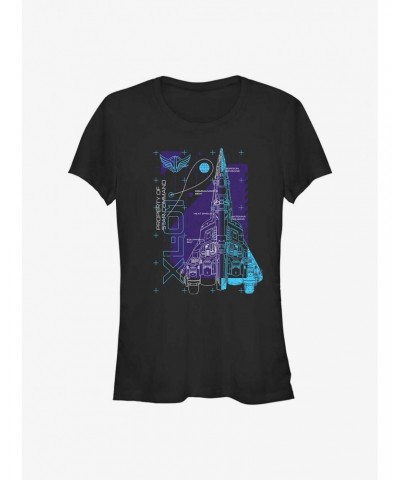 Disney Pixar Lightyear Ship Schematic Girls T-Shirt $5.99 T-Shirts