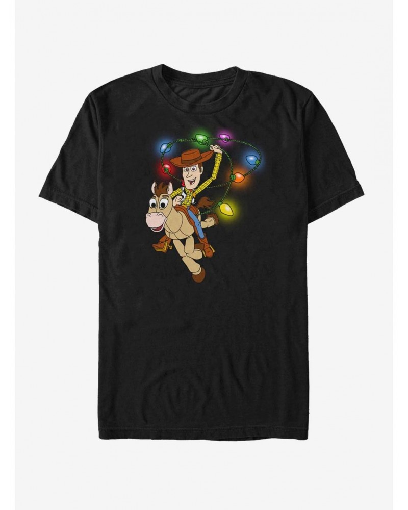 Disney Toy Story Woody Christmas Light Lasso T-Shirt $7.14 T-Shirts