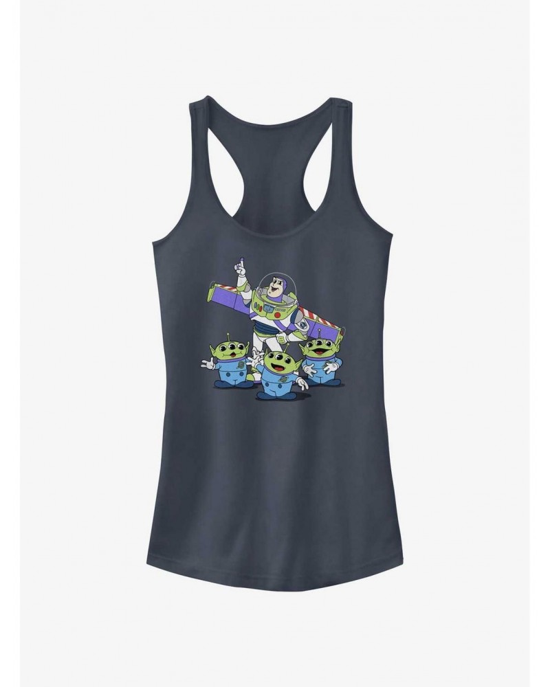 Disney Pixar Toy Story Vintage Buzz and Aliens Girls Tank $6.97 Tanks