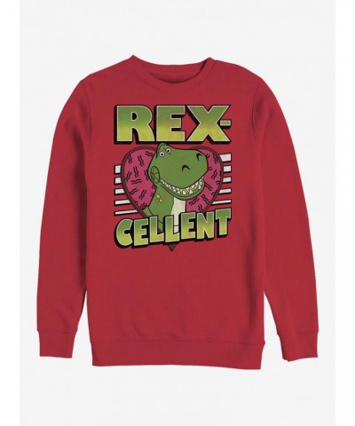 Disney Pixar Toy Story Rexcellent Heart Crew Sweatshirt $13.28 Sweatshirts