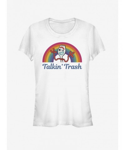 Disney Pixar Toy Story 4 Talkin' Trash Girls White T-Shirt $7.60 T-Shirts